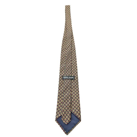 Stefano Rossini 100% Silk Tie Geometric Pattern Made in Italy - Picture 3 of 4